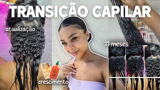 Atualização de 11 meses da transição transição capilar 🐚🩷| vou voltar com o relaxamento | #curlyhair