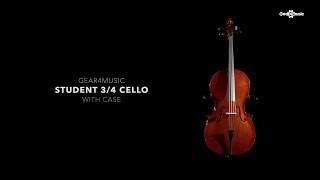 Student 3/4 Size Cello with Case by Gear4music | Gear4music