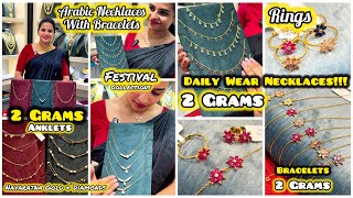 2 Grams to New Arrivals Festival Collection 2 Grams Necklaces|Rings|Bracelets @Navaratnajewellers