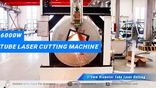 💯ZC Laser 6000W Tube Laser Cutting Machine With 400mm Diameter Tube Chuck