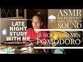 LATE NIGHT STUDY WITH ME 시간 공부법! 뽀모도로 10 hour pomodoro 50 min RAIN SOUND ASMR real time Motivation