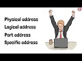 Physical address, Logical address, Port address, and Specific address in networking | TechTerms