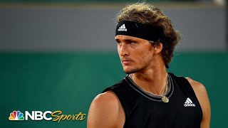 French Open 2021: Alexander Zverev vs. Kei Nishikori | Fourth Round Highlights | NBC Sports