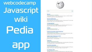javascript search engine wiki pedia using html and css with javascript