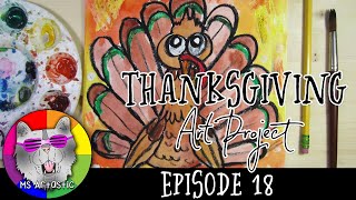 Thanksgiving Art Project, Thanksgiving Art Lesson for Kids!