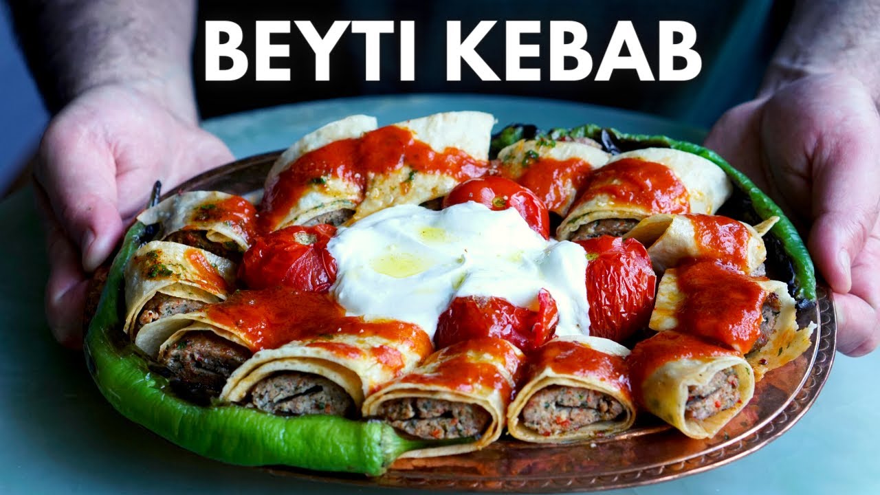 Beyti Kebab | Turkish Lamb Kebabs With Tomato Yogurt Sauce - YouTube