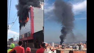Incendio en Bogotá genera gran columna de humo y pánico en el sector de Chapinero | Noticias Caracol