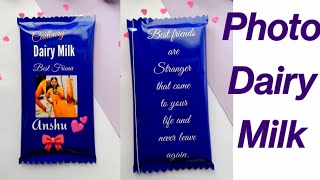 Photo chocolate| Customised dairy milk chocolate