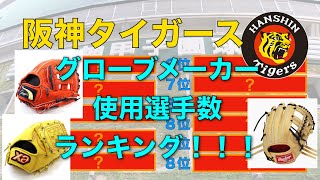 阪神タイガースの選手グローブメーカーランキング2021【暫定版】