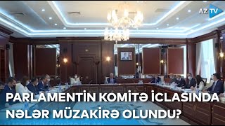 Milli Məclisin komitə iclası keçirilib - Hesabat dinlənilib