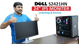 Dell S2421HN 24 Inch Full HD 1080p IPS Ultra-Thin Bezel Monitor | Unboxing \u0026 Review [HIndi]