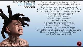 SPOTEMGOTTEM ft. DaBaby - Beat Box 3 - LYRICS
