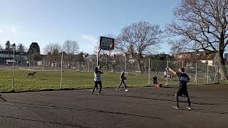 Basketball Croydon 2025.01.25, game 6, 2 points competition 1v1v1, Tyler v Bartek v Martin