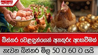 බිත්තර වෙළඳුන්ගෙන් අනතුරු ඇඟවීමක් - නැවත බිත්තර මිල 50 ට 60 ට යයි - Aruna.lk - Derana Aruna