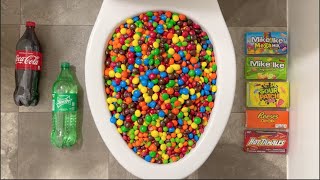 Will it Flush? - Coca Cola, Fanta, Sprite, Skittles, Reese's, M&M's, Orbeez, Candy, Gumballs, Coffee