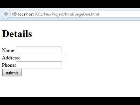 Dynamic Web Programing linking html pages by Eclipse using servlets, html, jsp, xml, windows 7 Dynamic Web Programing linking html pages by Eclipse using servlets, html, jsp, xml, windows 7