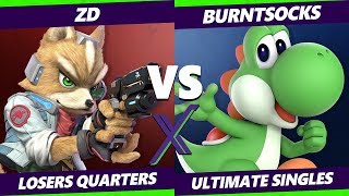 Smash Ultimate Tournament - burntsocks (Yoshi) Vs. ZD (Fox) - S@X 298 SSBU Losers Quarters