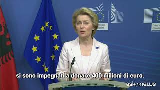 Ue, Von der Leyen: per terremoto in Albania 1,15 miliardi di euro