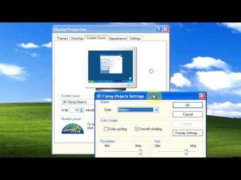 Windows XP: How To Set Screen Saver Windows XP: How To Set Screen Saver