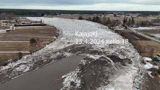 Tulva Kalajoki 13.4.2024 kello 18