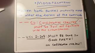 Modification- Contract Law