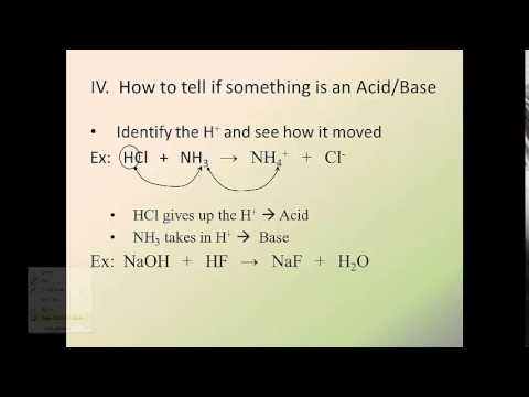 Acids and Bases 2--How to identify an Acid or Base Acids and Bases 2--How to identify an Acid or Base