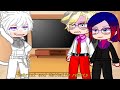 Gabriel and Nathalie reacts to Adrien •||• Mlb •||• Part 1 •||• Gacha club