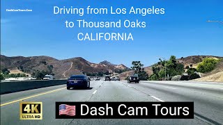 Drive from LA to Thousand Oaks on US-101 Freeway 2020 4K Dash Cam Tours