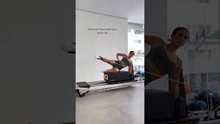 Set your glutes on fire with this side lying reformer Pilates series 🥵 #reformerpilates #pilates