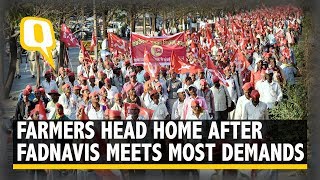 Maha Farmers Head Back Home After Fadnavis Agrees to Most Demands | The Quint