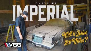 BARN FIND Chrysler Imperial Parked 22 Years! Will It RUN AND DRIVE 950 Miles Hom