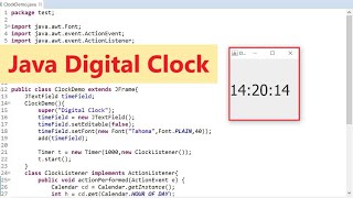 Digital clock in java | How to make digital clock in java | Programmer land