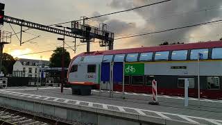 CFL 3017 and CFL 3011 with their trains in Kleinbettingen