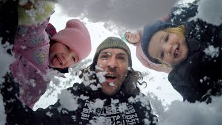 BURiED at PiRATE iSLAND!! Snow Day! Sled on the Slide! Winter Beach Adventure with Niko Adley & Mom