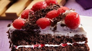 Black Forest Eggless Cake | Easy 3 step recipe