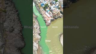 Devprayag sangam 😍❤️ #inharidwar  #ganga #alaknanda #bhagirathi #devprayag #shorts #uttarakhand