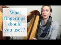 Standard Harp Fingering & Placing for Ornaments, Melody and Chords