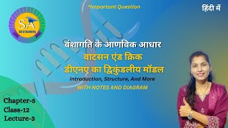 वाटसन एंड क्रिक का डीएनए का द्विकुंडलीय मॉडल - Watson and Crick's double helix model of DNA L-4