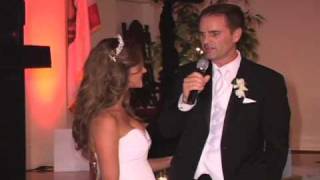 Groom Sings "Make it with You" by Bread to Bride at Reception