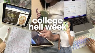 MIDTERM exams hell week study vlog 🫠 watch this to be motivated!!