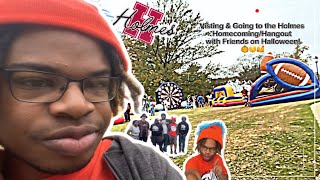 [Vlog 38] Visting \u0026 Going to the Holmes Homecoming/Hangout with Friends on Halloween!🎃😌#vlog