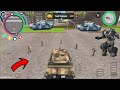 Rope Hero Vice Town - (Tank Madness vs Army Man Group) Brown Army Tank Destroy All Vehicles - HD