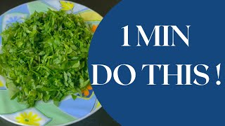 Chef's tips on how to chop methi leaves