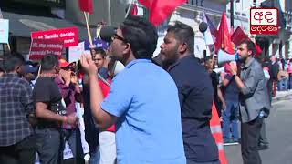 Pro-LTTE group protest against President in London