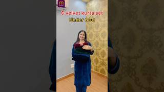 Velvet kurta set from meesho || winter collection under 600 || meesho haul #meesho #winter