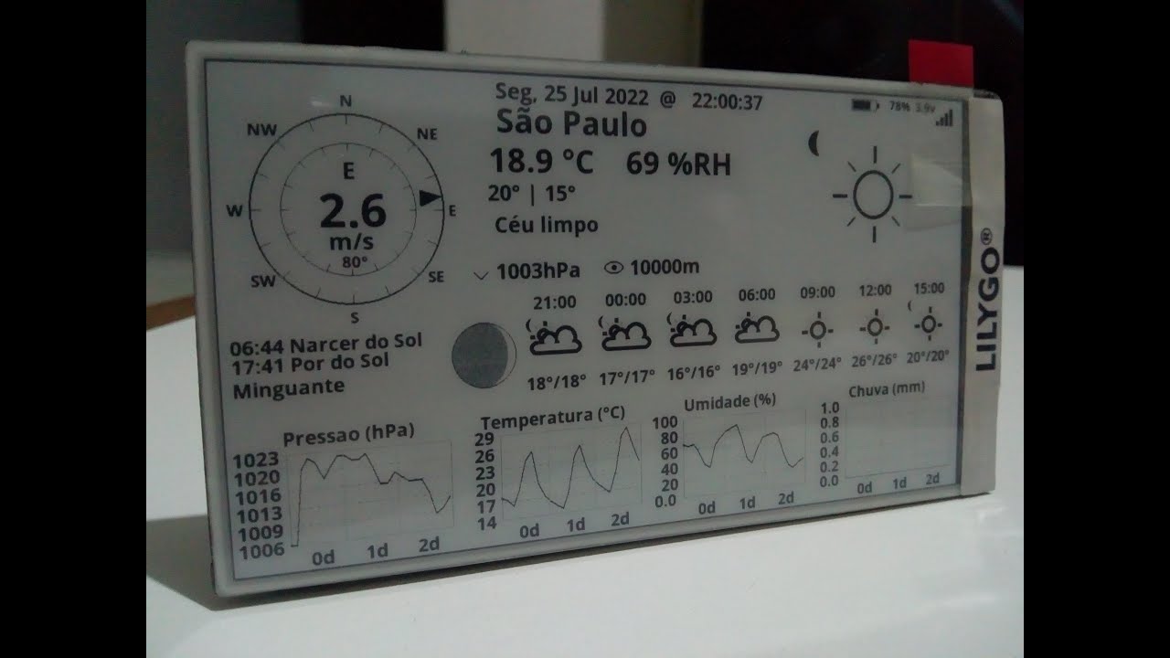 Lilygo T5 4 7 E Paper Esp32 Weather Display Youtube