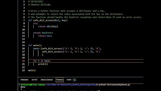 Pro Python Challenge - Dictionary Key Check