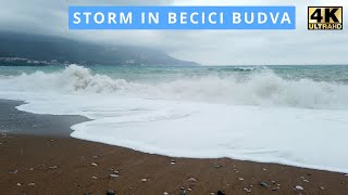 🏖️Becici🌴Budva🌊Storm Montenegro🇲🇪2024📷4K60