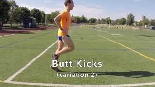 Butt Kicks Running Form Drill Demonstration