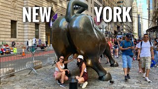 NYC LIVE Downtown Manhattan, 911 Memorial, Wall Street, Charging Bull \u0026 Seaport (June 28, 2022)